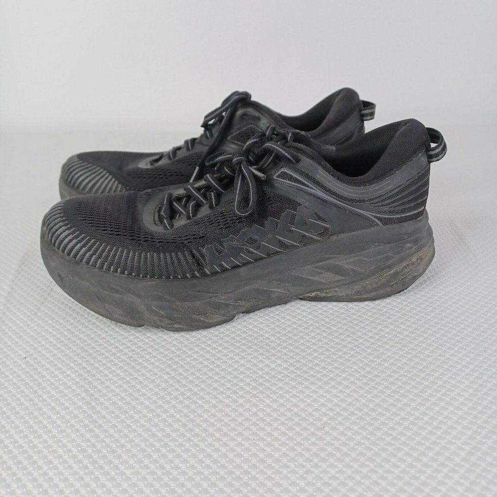 Hoka One One Womens Bondi 7 1110519 Black Running Shoes Sneakers Size 7.5